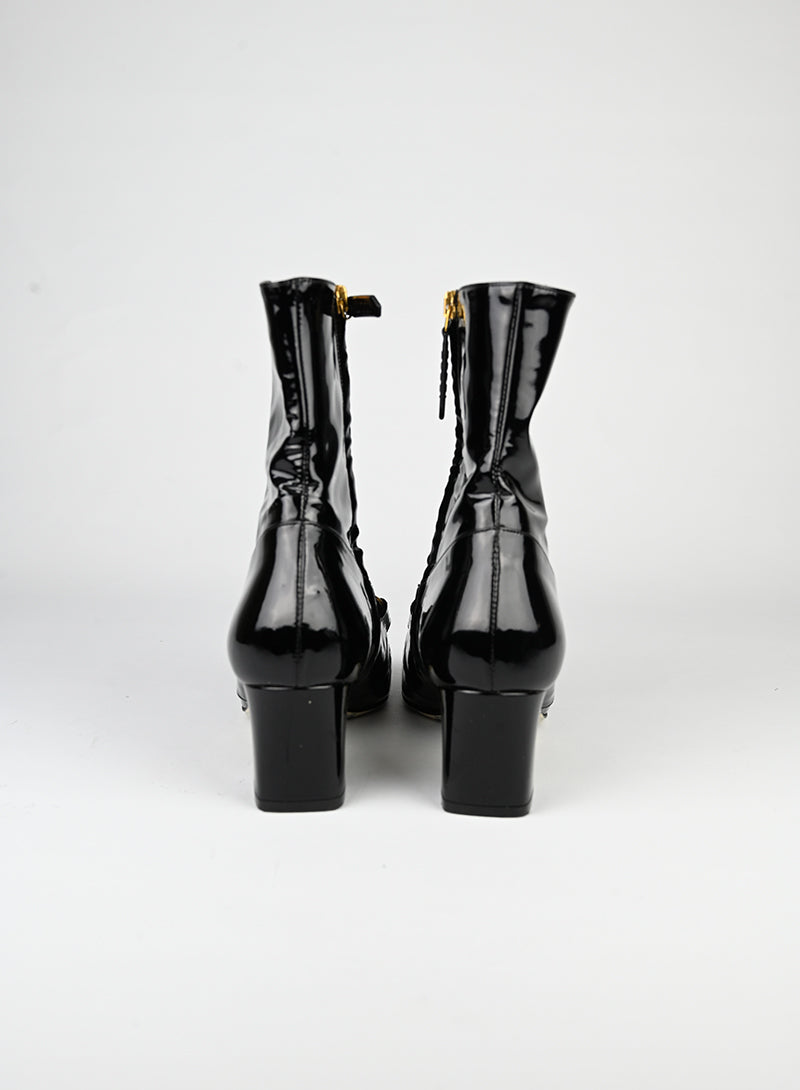 Gucci Stivaletti in vernice neri - N. 38