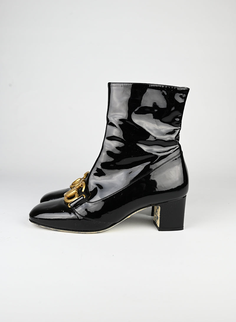 Gucci Stivaletti in vernice neri - N. 38