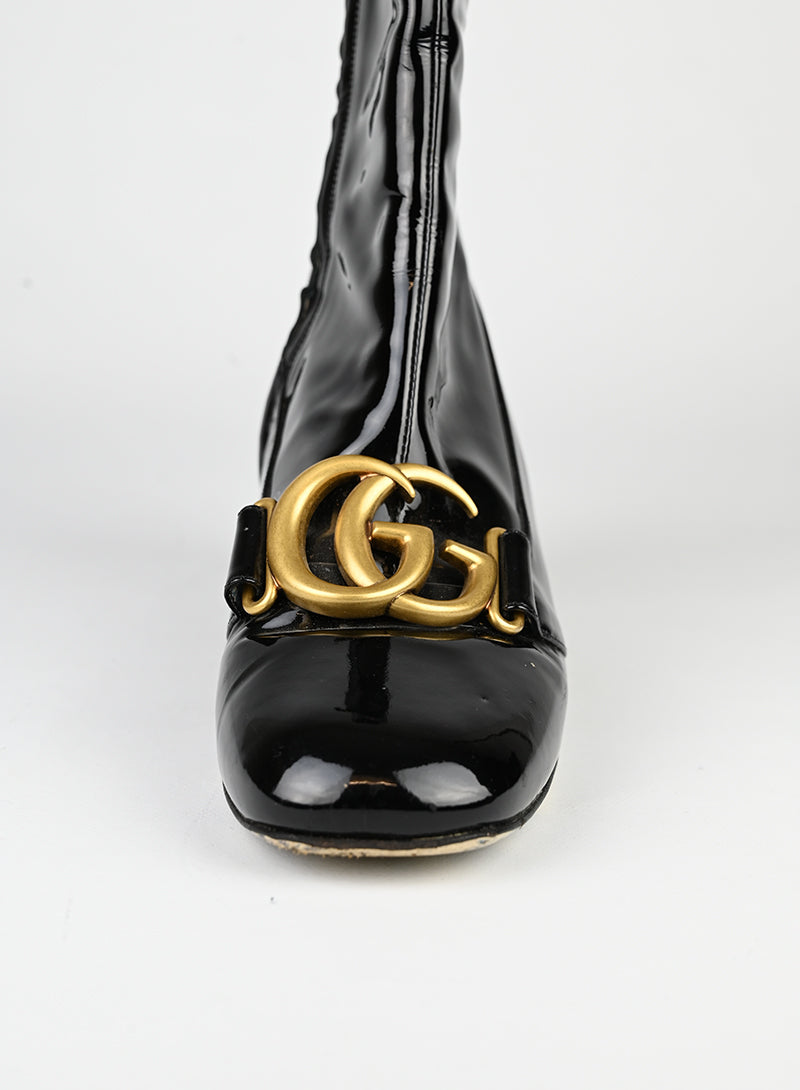 Gucci Stivaletti in vernice neri - N. 38