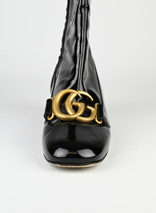 Gucci Stivaletti in vernice neri - N. 38