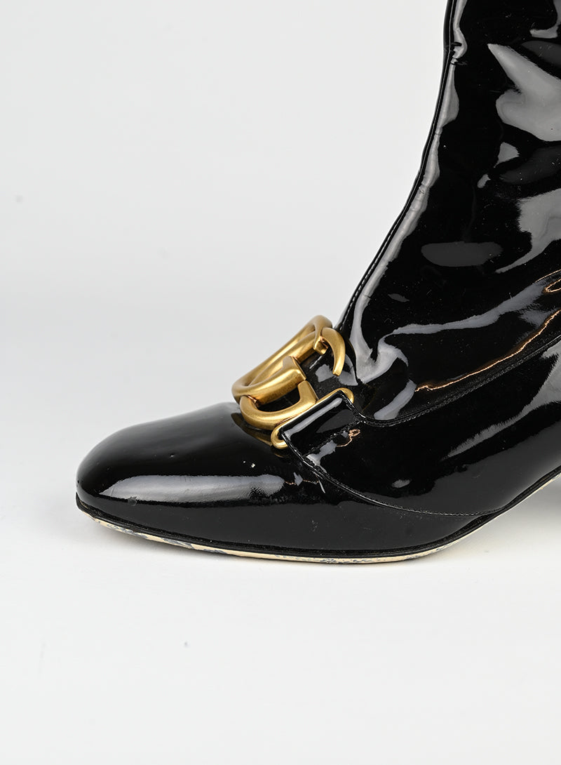 Gucci Stivaletti in vernice neri - N. 38
