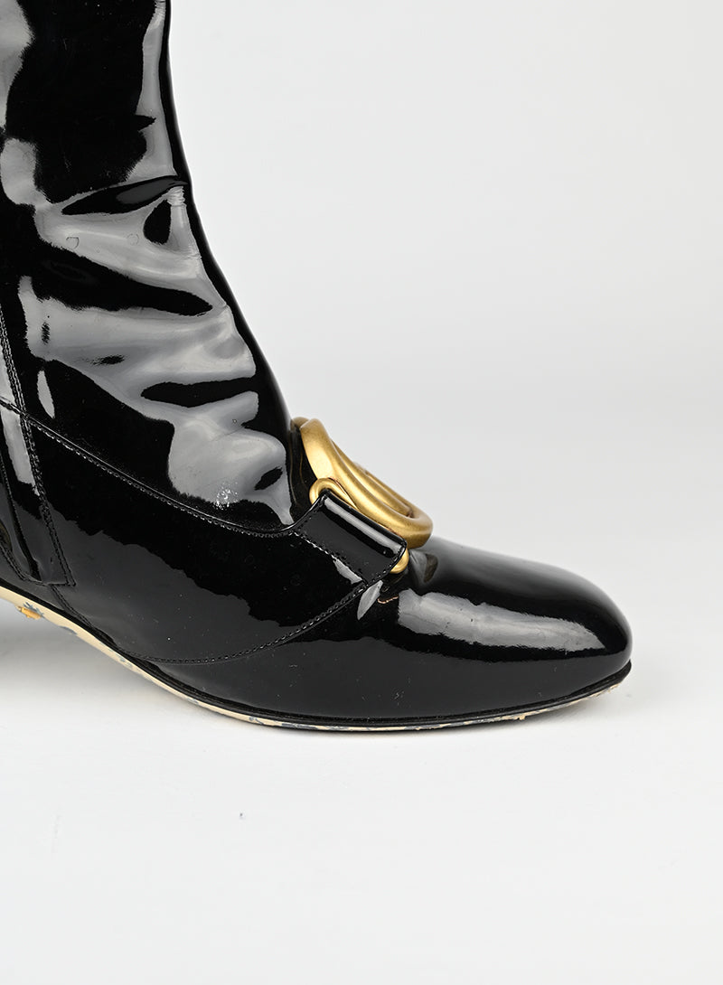 Gucci Stivaletti in vernice neri - N. 38
