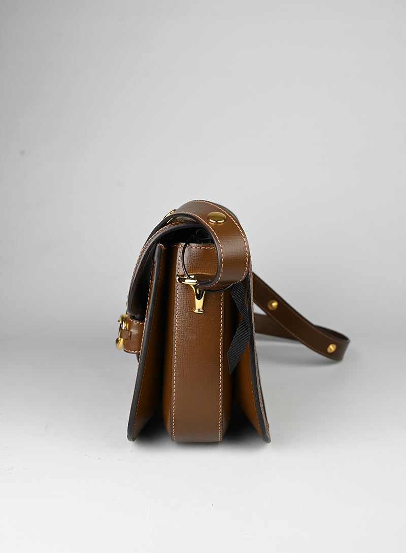 Gucci Borsa Horsebit in Monogram beige
