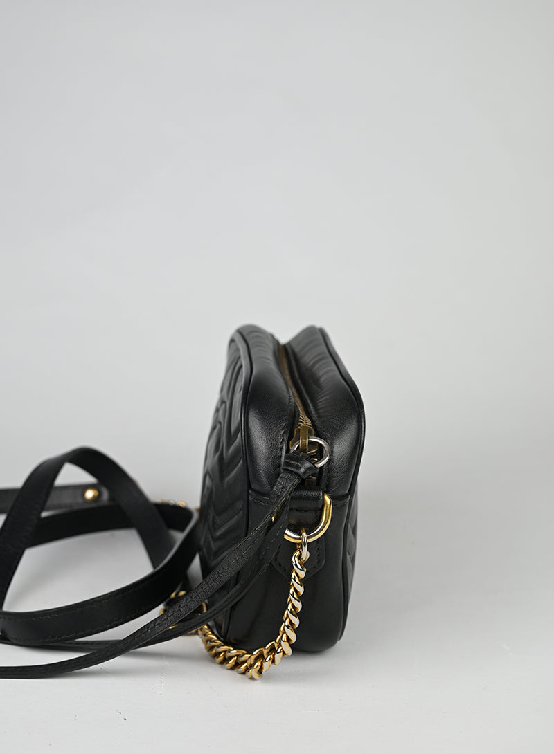 Gucci Borsa Marmont in pelle nera