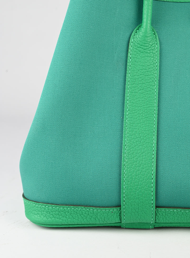 Hermès Borsa Garden Party 29 in canvas verde
