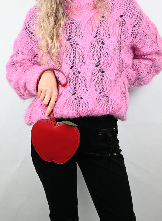 Hermès Borsa Pomme in pelle rossa