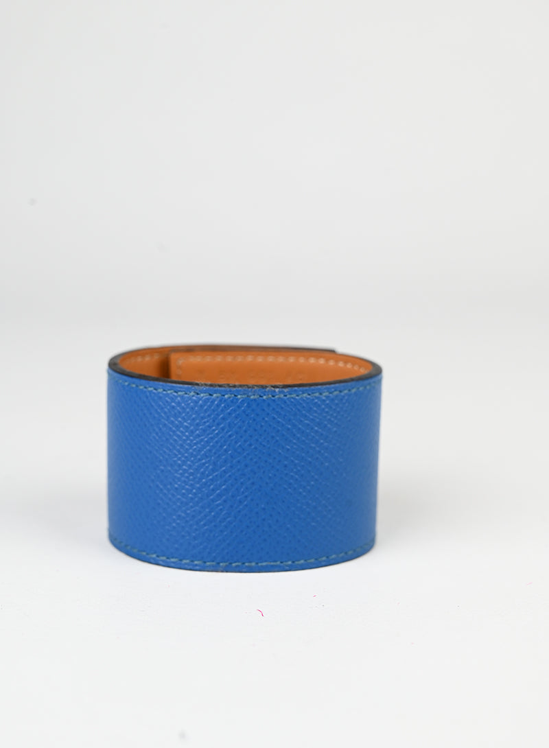 Hermès Bracciale Collier de Chien in pelle blu