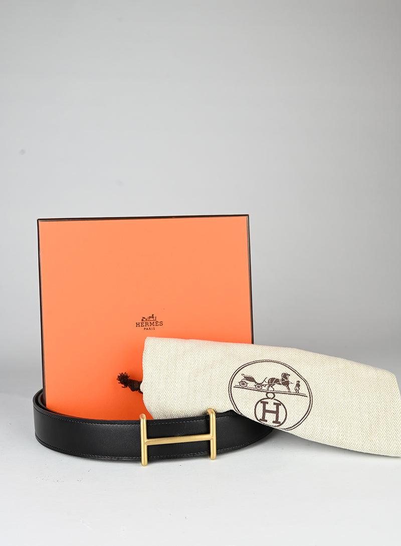 Hermès Cintura in pelle nera