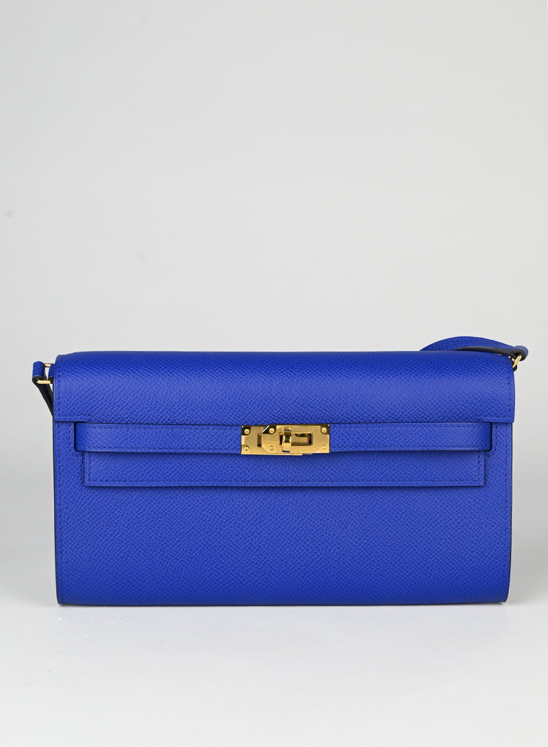 Hermès Borsa Kelly to Go in pelle blu