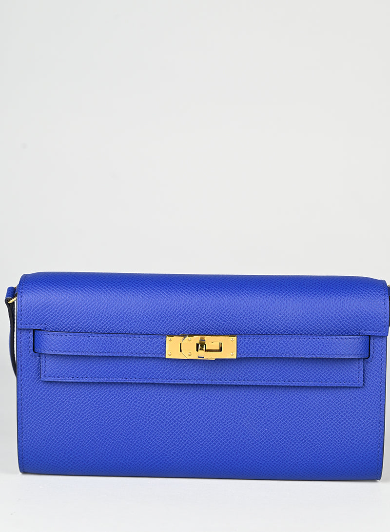 Hermès Borsa Kelly to Go in pelle blu