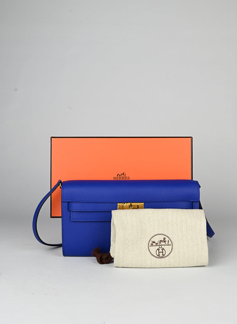 Hermès Borsa Kelly to Go in pelle blu