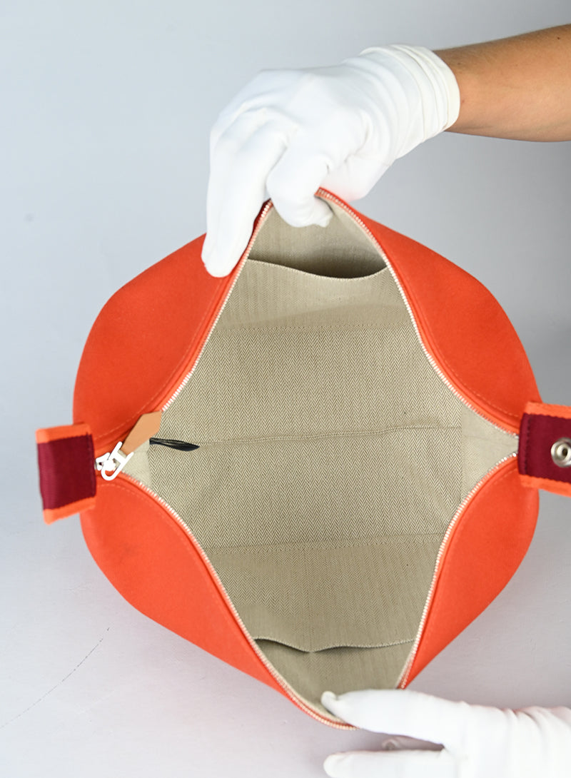 Hermès Pouch Bride à brac 25 in pelle arancio