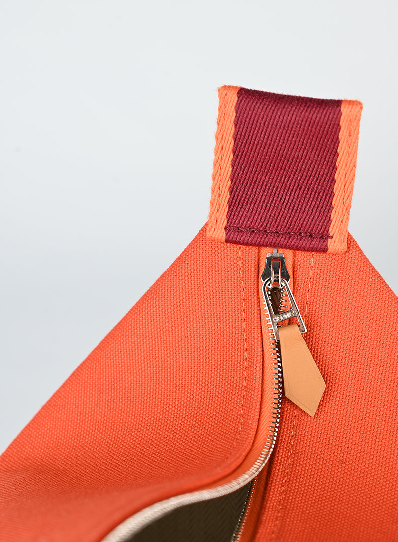 Hermès Pouch Bride à brac 25 in pelle arancio