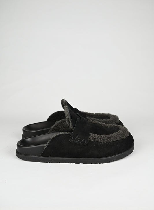 Hermès Sabot Go Montone Nero - N. 41 - lesleyluxuryvintage