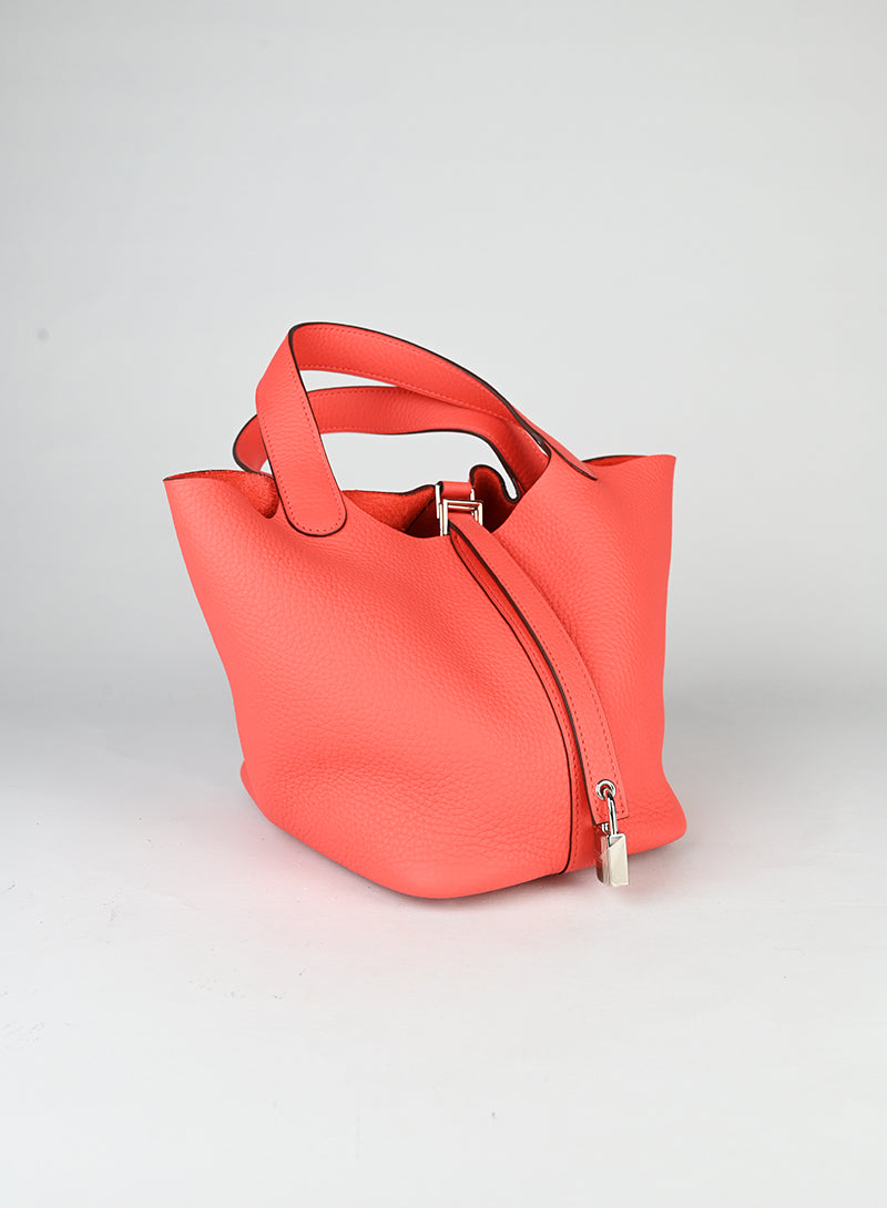 Hermès Picotin 18 in pelle arancio