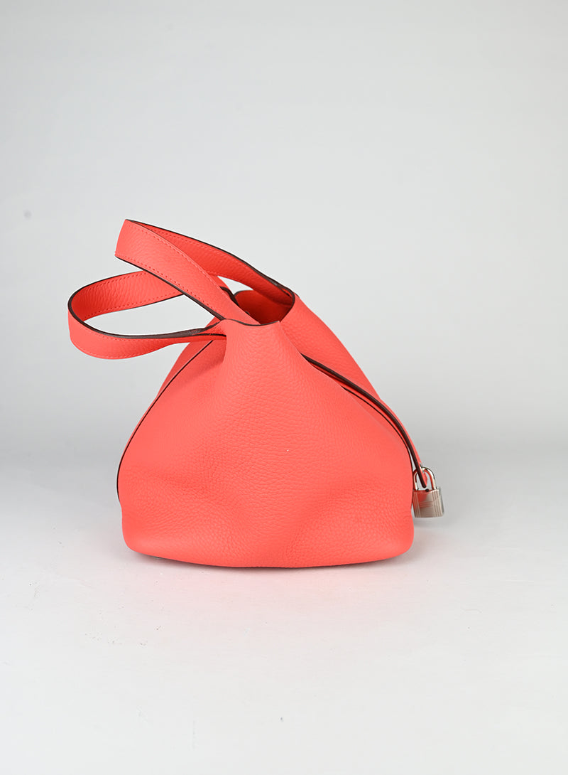 Hermès Picotin 18 in pelle arancio