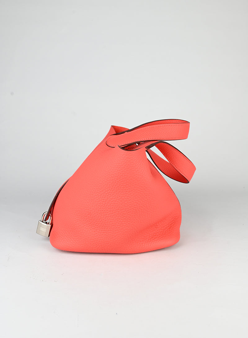 Hermès Picotin 18 in pelle arancio