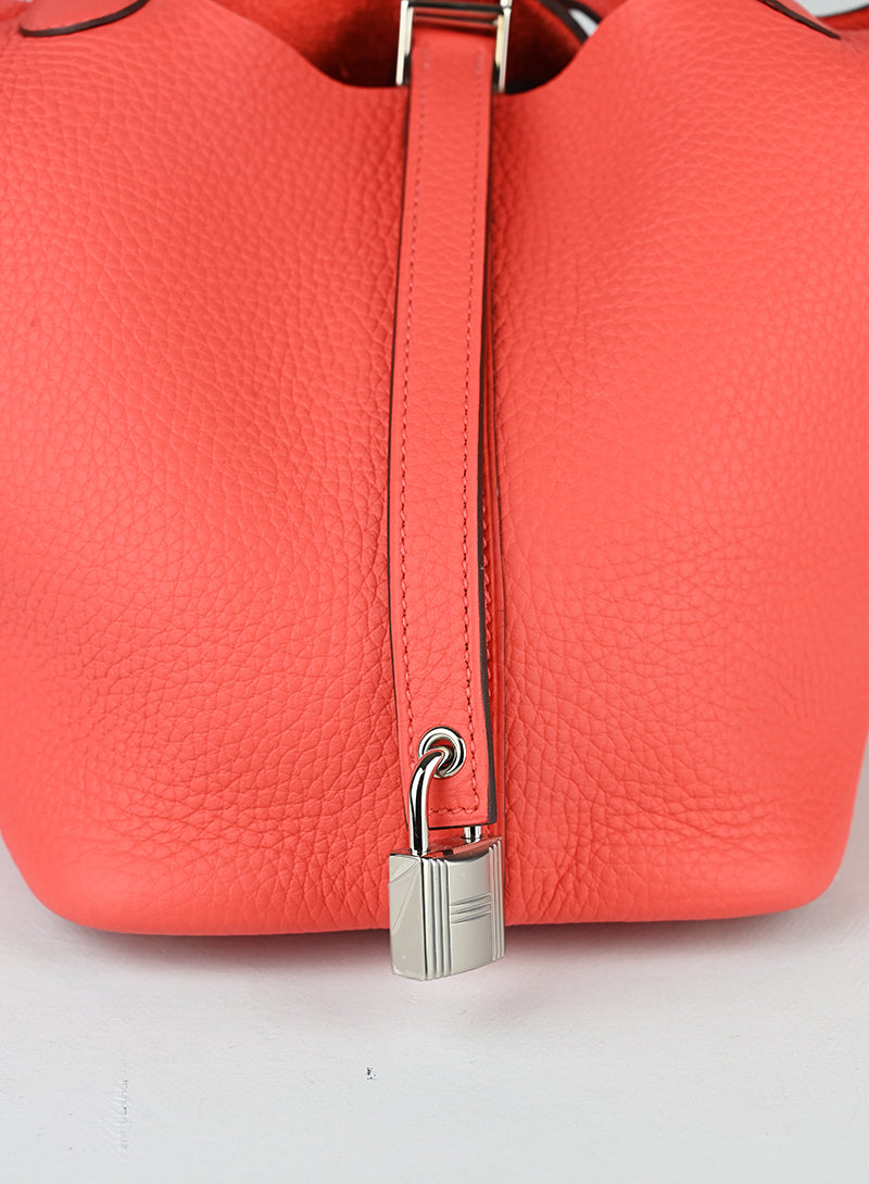 Hermès Picotin 18 in pelle arancio