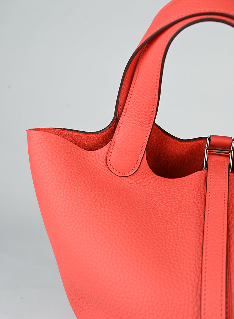 Hermès Picotin 18 in pelle arancio