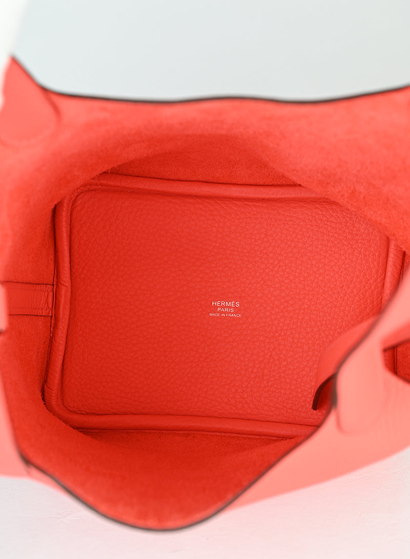 Hermès Picotin 18 in pelle arancio