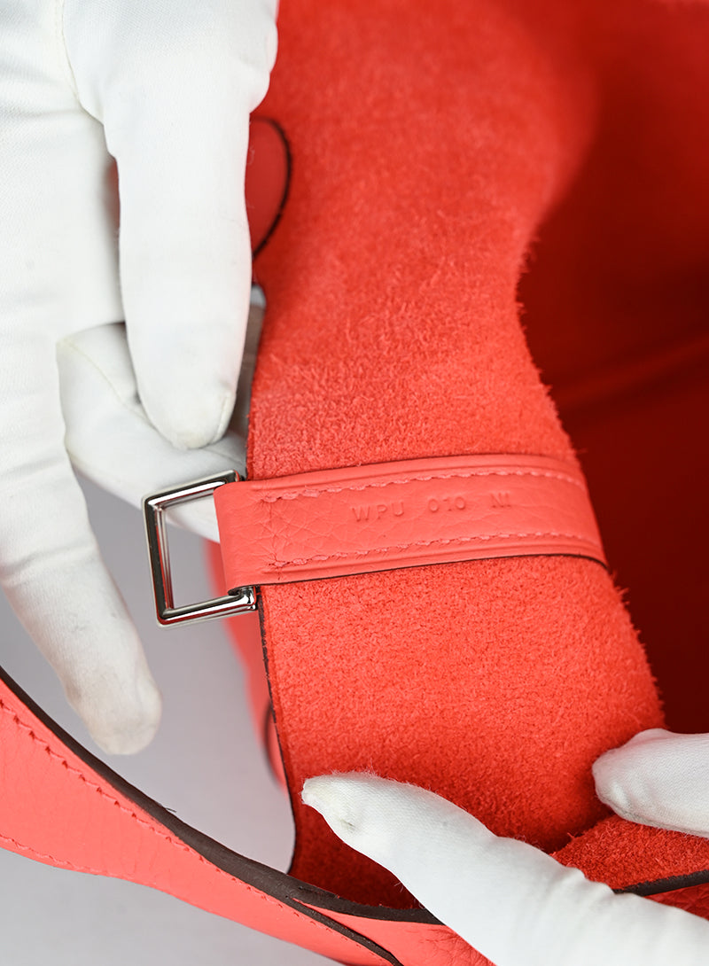 Hermès Picotin 18 in pelle arancio