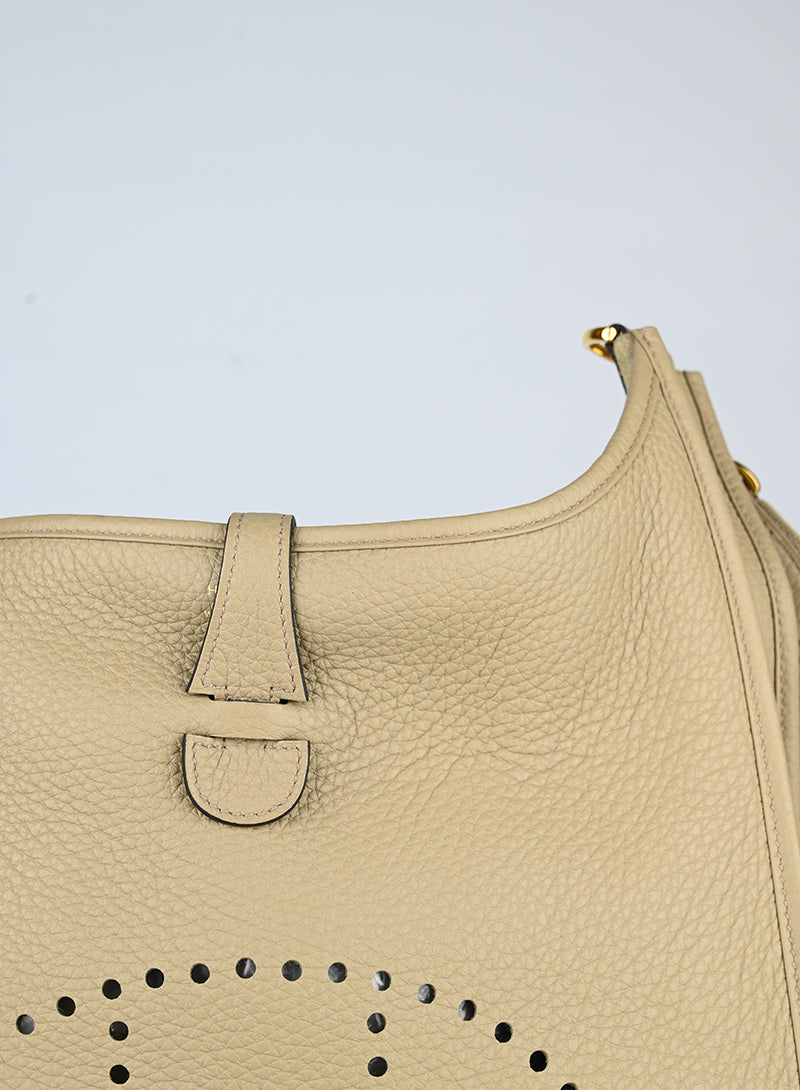 Hermès Evelyne 29 in pelle beige marfa