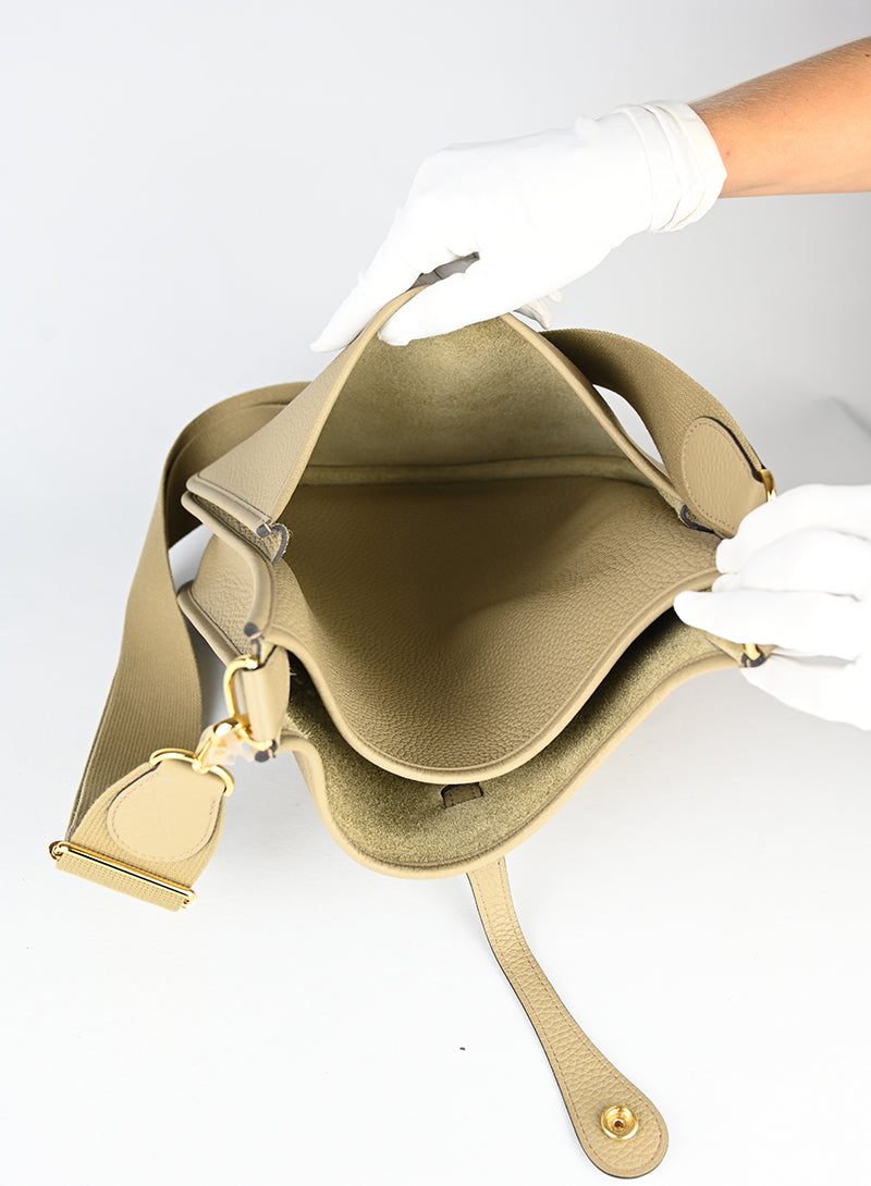 Hermès Evelyne 29 in pelle beige marfa