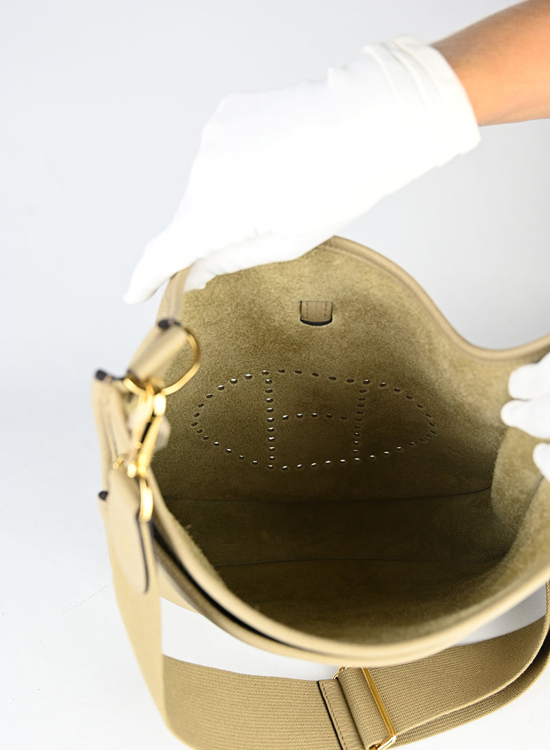 Hermès Evelyne 29 in pelle beige marfa