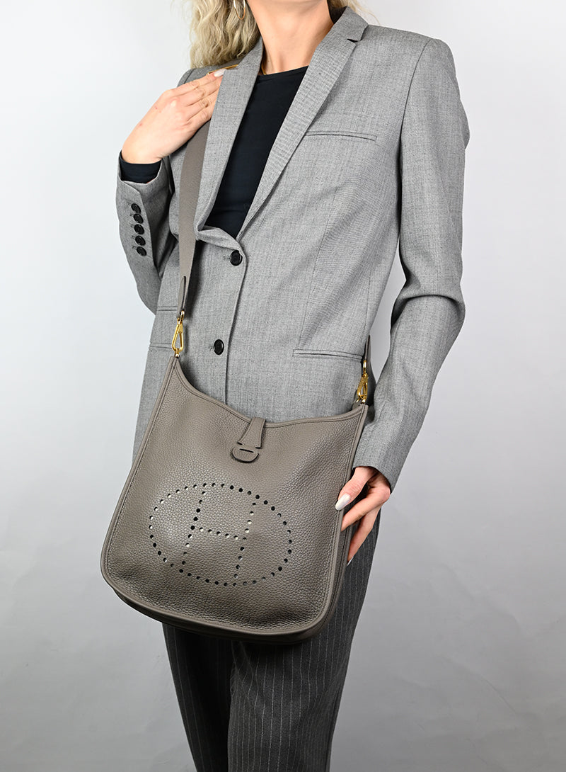 Hermès Evelyne 29 in pelle Taupe