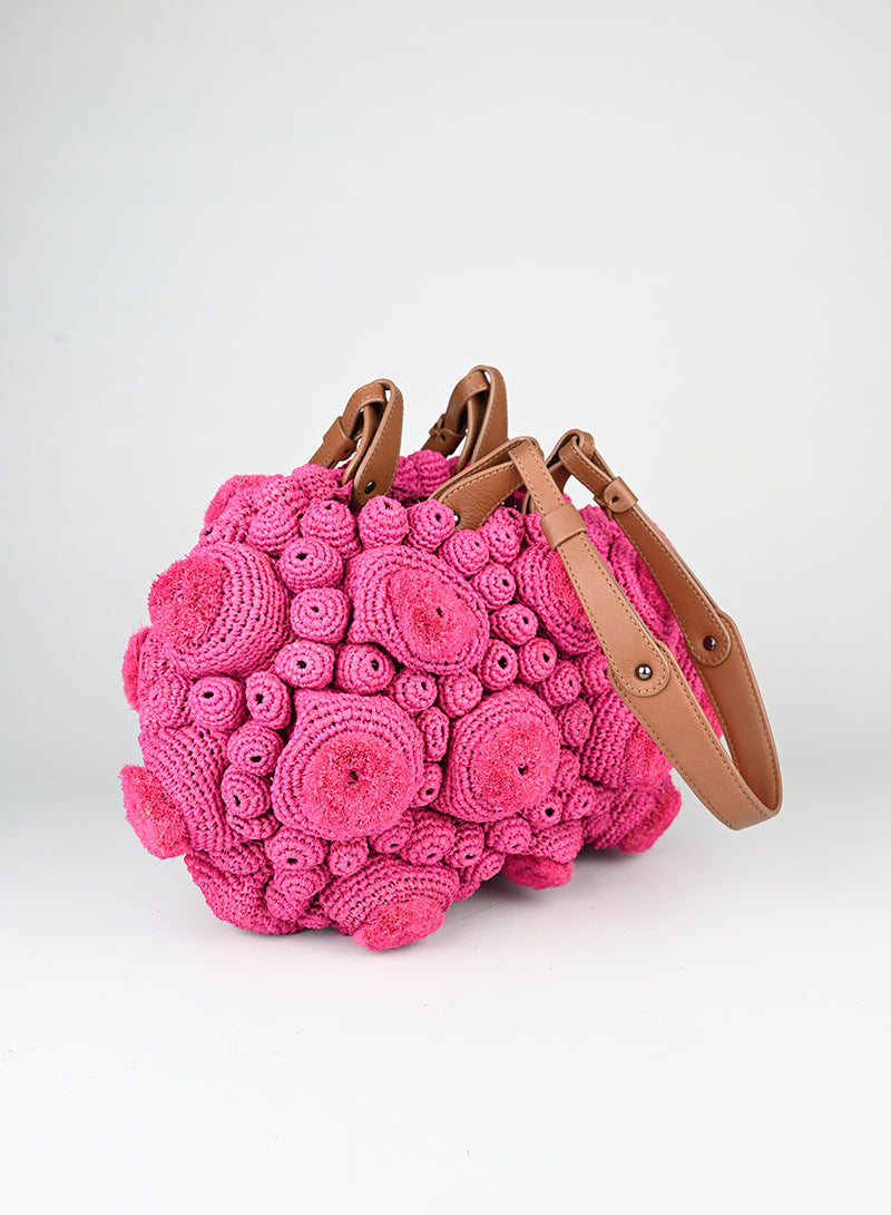 Jamin Puech Borsa in rafia fucsia