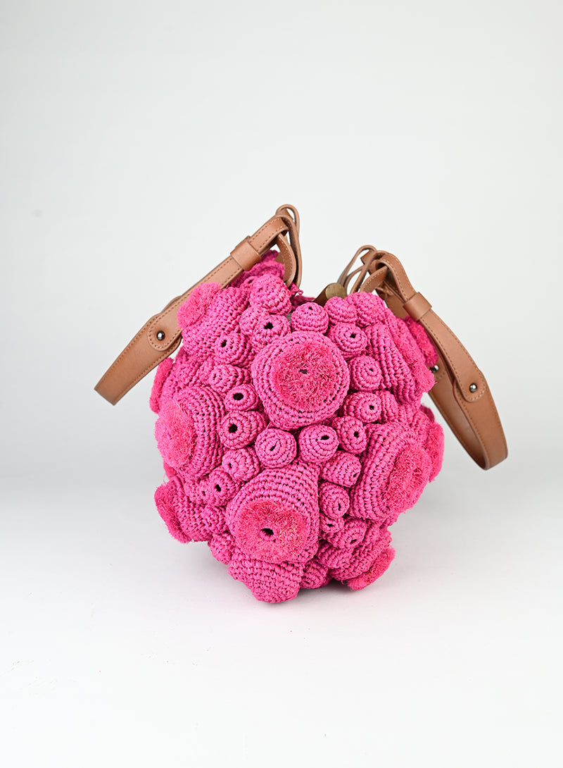 Jamin Puech Borsa in rafia fucsia