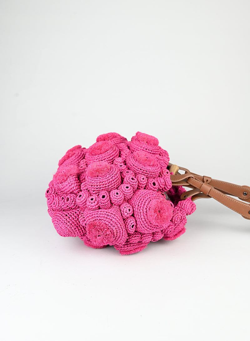 Jamin Puech Borsa in rafia fucsia