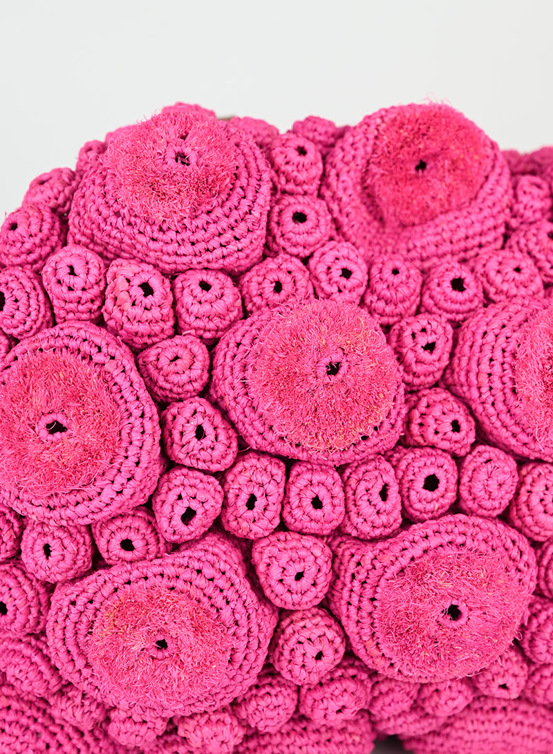 Jamin Puech Borsa in rafia fucsia
