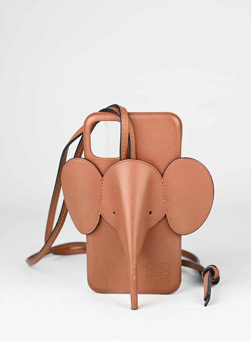 Loewe Cover iPhone Elefante in pelle rosa