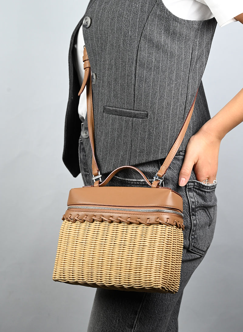 Loro Piana Borsa Extra Pocket L19 in midollino