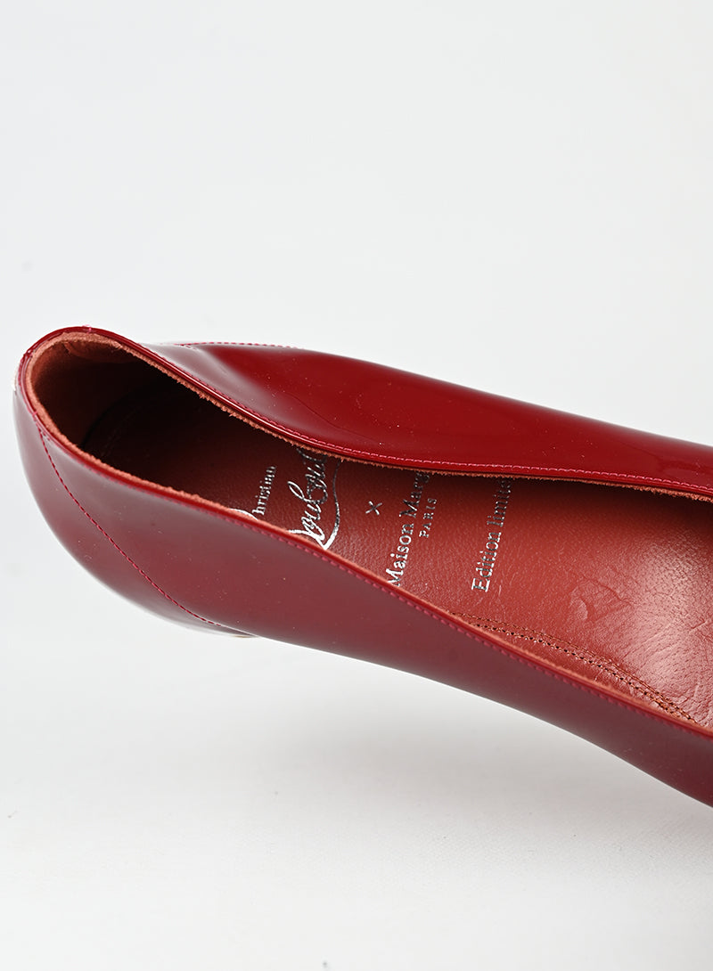 Louboutin x Margiela Ballerine Tabi in vernice rossa - N. 41