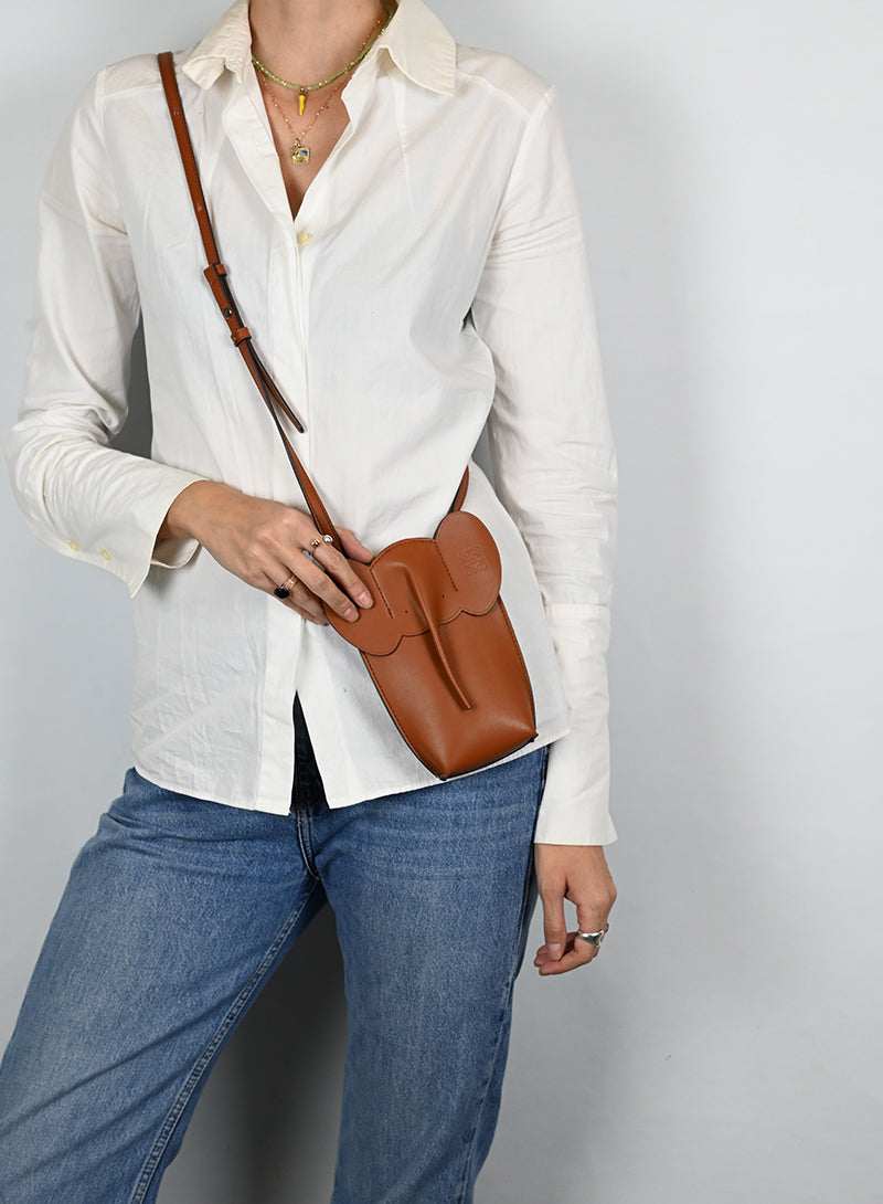 Loewe Portacellulare in pelle con elefantino