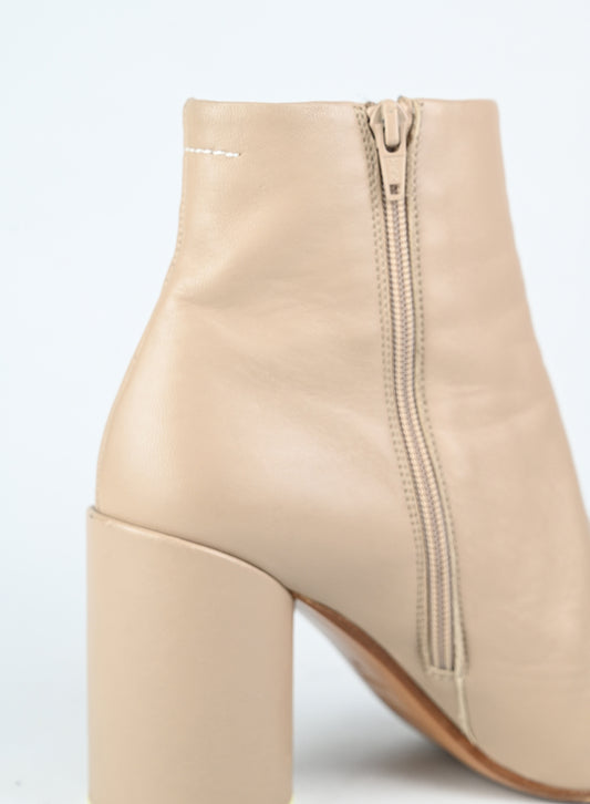 Margiela Stivaletti in pelle beige - N. 39