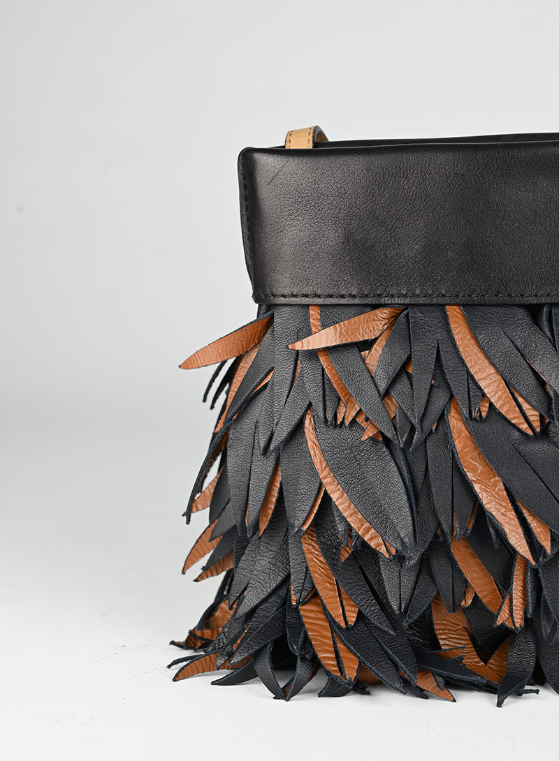 Marni Borsa in pelle nera e marrone