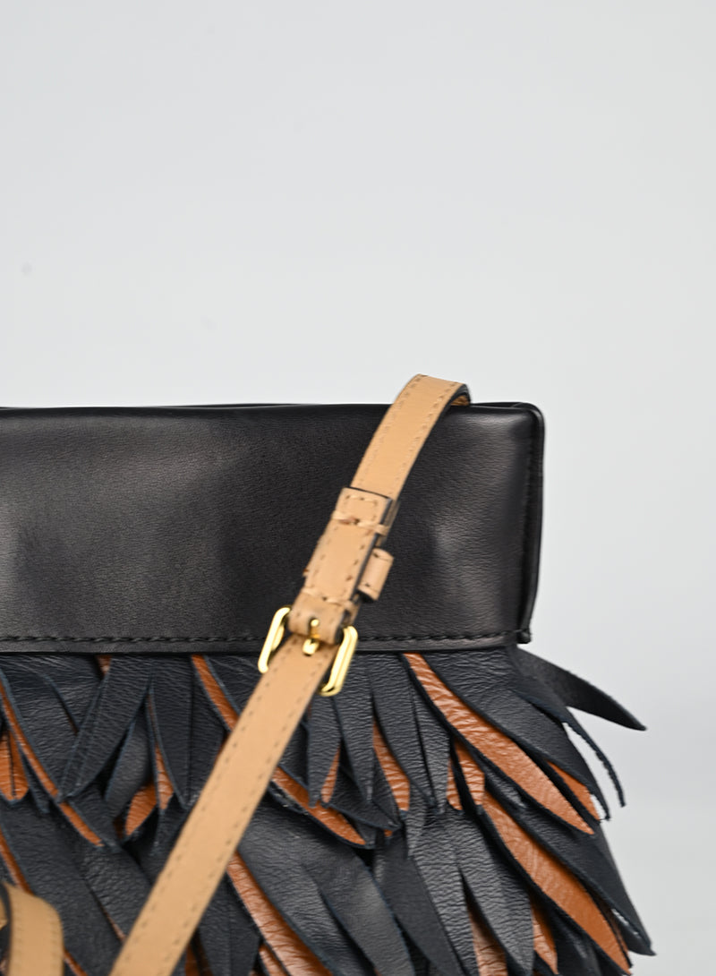 Marni Borsa in pelle nera e marrone