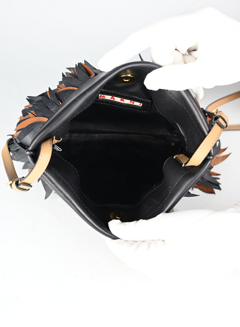 Marni Borsa in pelle nera e marrone