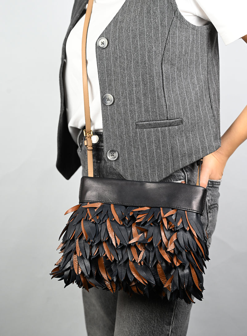 Marni Borsa in pelle nera e marrone