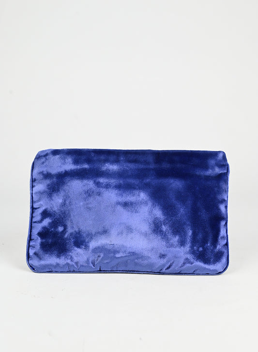 Miu Miu Pochette in velluto blu
