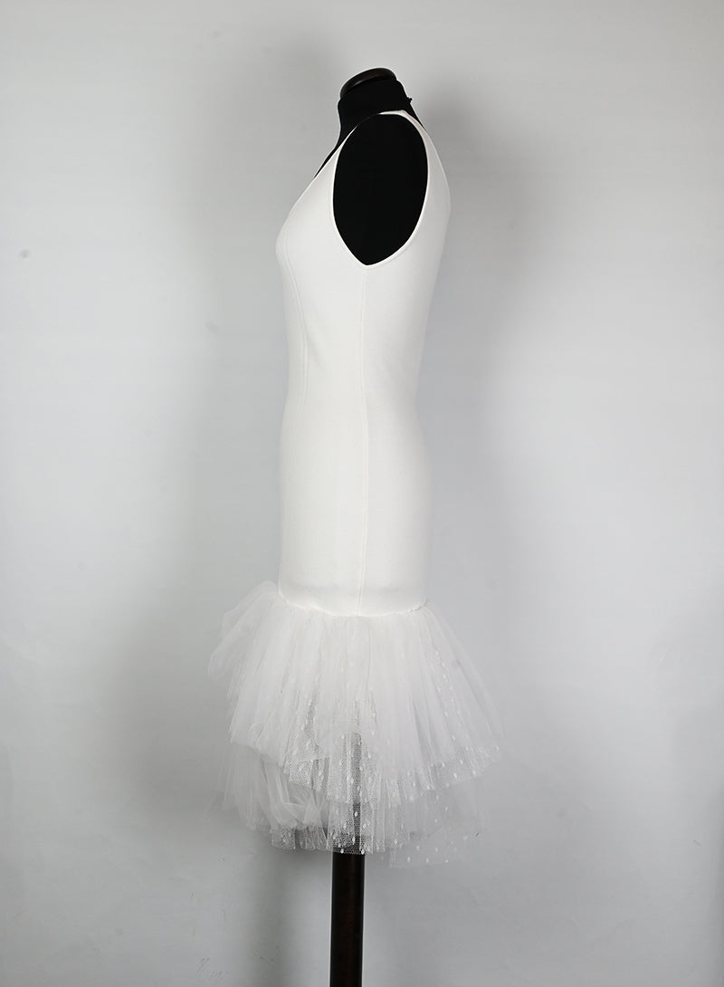Philosophy Abito bianco con tulle - Tg. 40