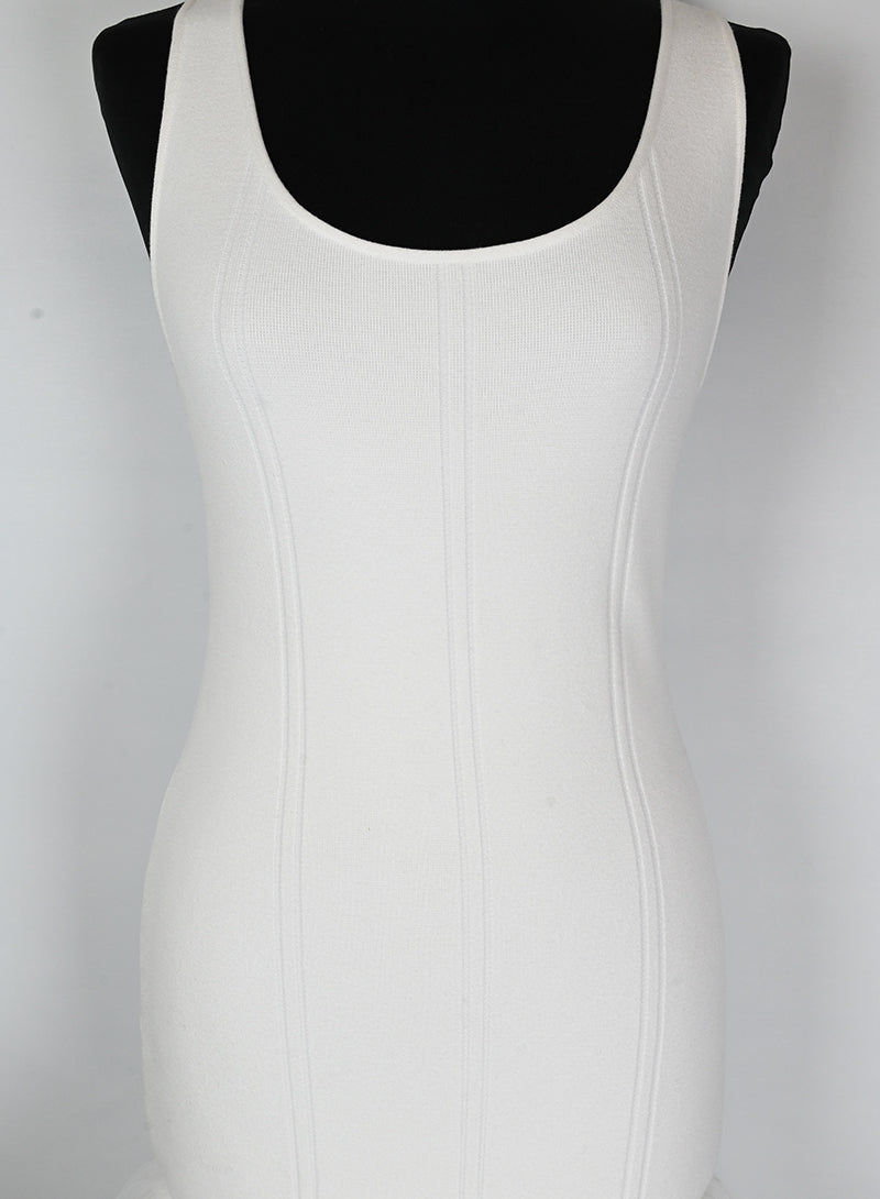 Philosophy Abito bianco con tulle - Tg. 40