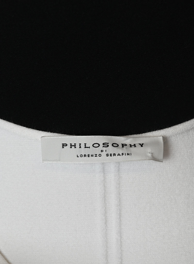 Philosophy Abito bianco con tulle - Tg. 40