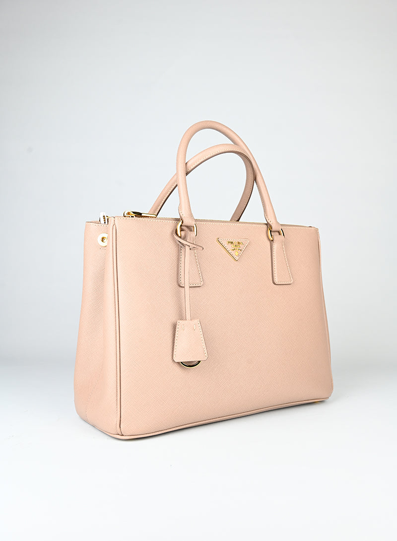 Prada Borsa Galleria Large in pelle rosa cipria