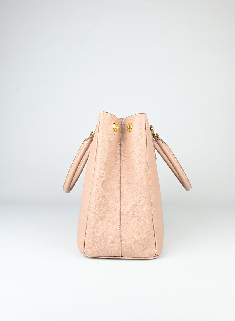 Prada Borsa Galleria Large in pelle rosa cipria