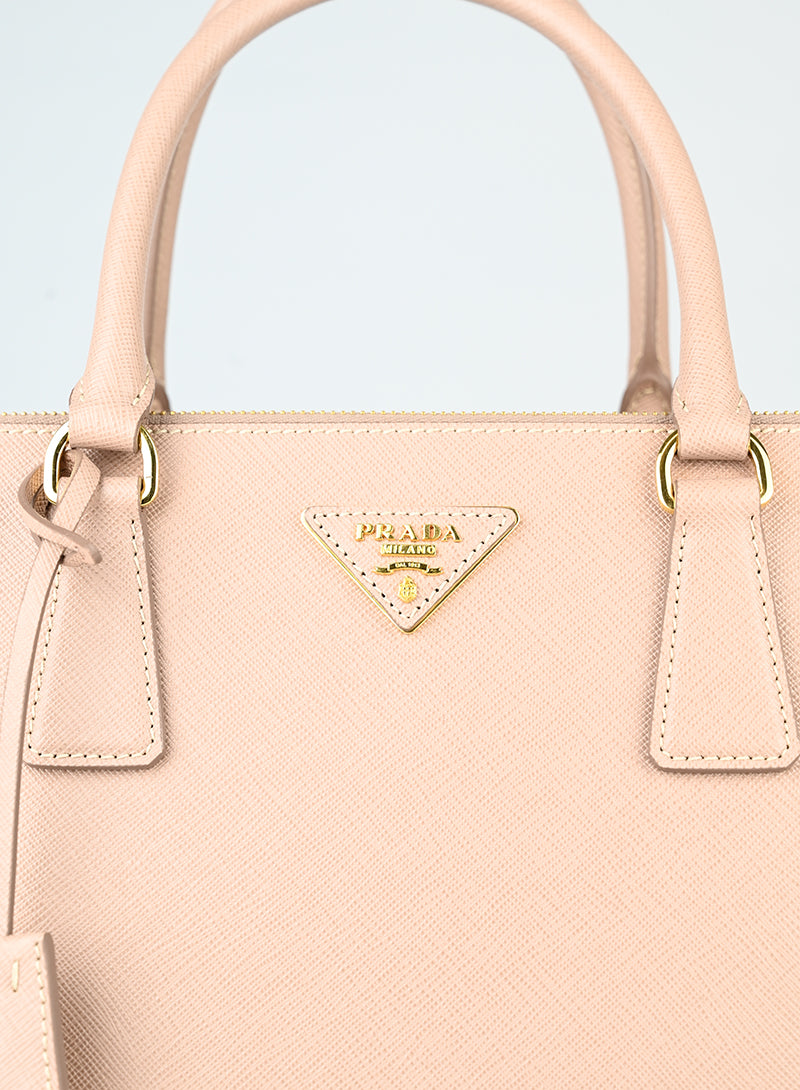 Prada Borsa Galleria Large in pelle rosa cipria