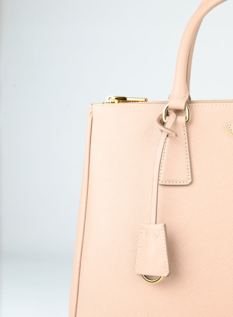 Prada Borsa Galleria Large in pelle rosa cipria